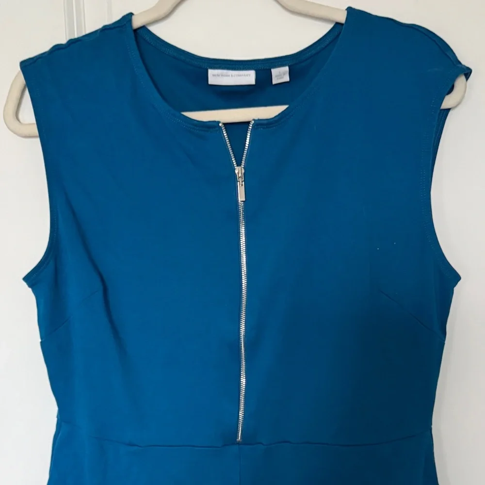 New York & Company Blue Sleeveless Dress - Picture 4 of 8